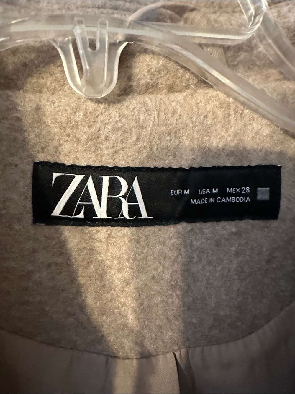 Zara Light Beige Cropped Zip-Front Jacket - Picture 5 of 10